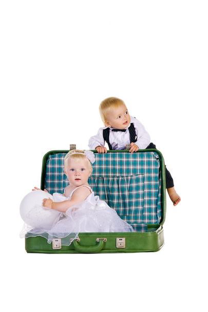 Girl and a boy going on travel - Foto, Imagen