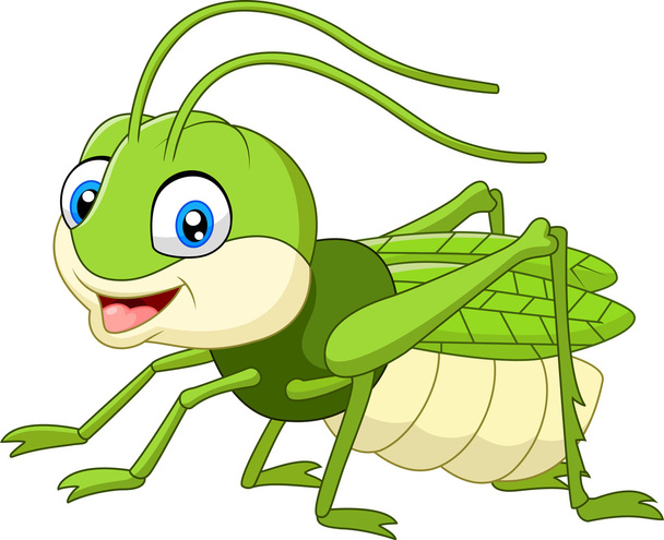 Cute grasshopper cartoon - Vector, Image