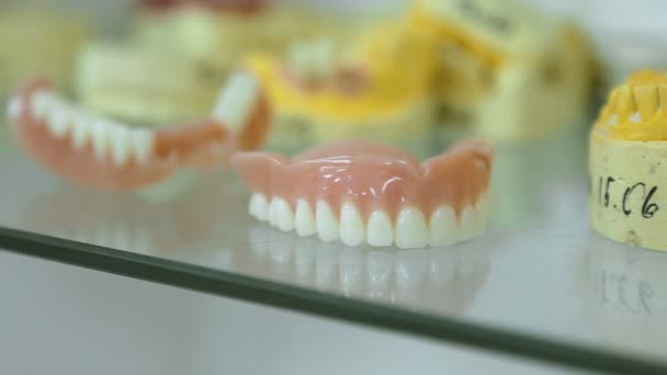 prosthetic dentistry. casts of the jaws - Footage, Video