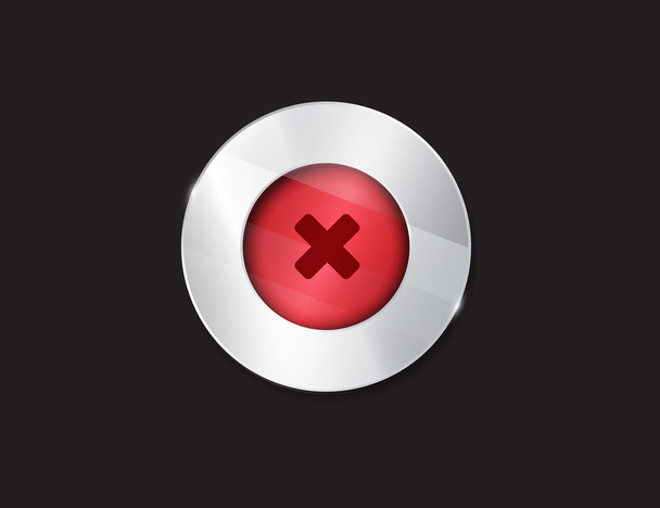 no button. cross button - Vector, Image
