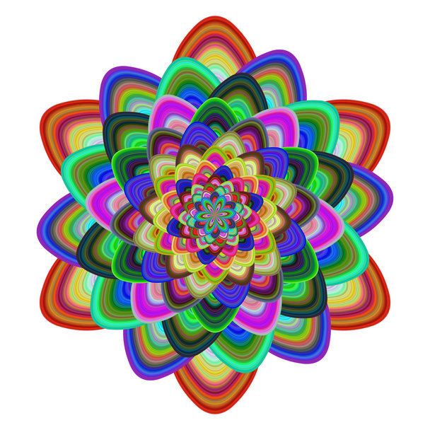 Vetor de design floral multicolorido
 - Vetor, Imagem