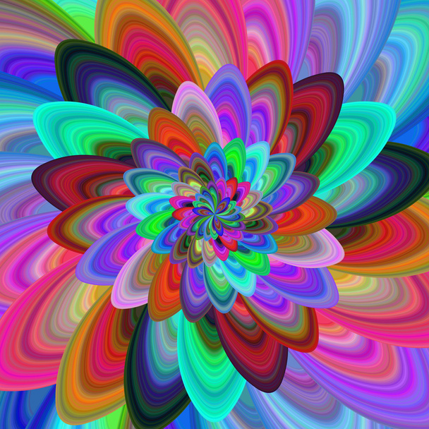 farbenfroher, computergenerierter fraktaler Hintergrund - Vektor, Bild