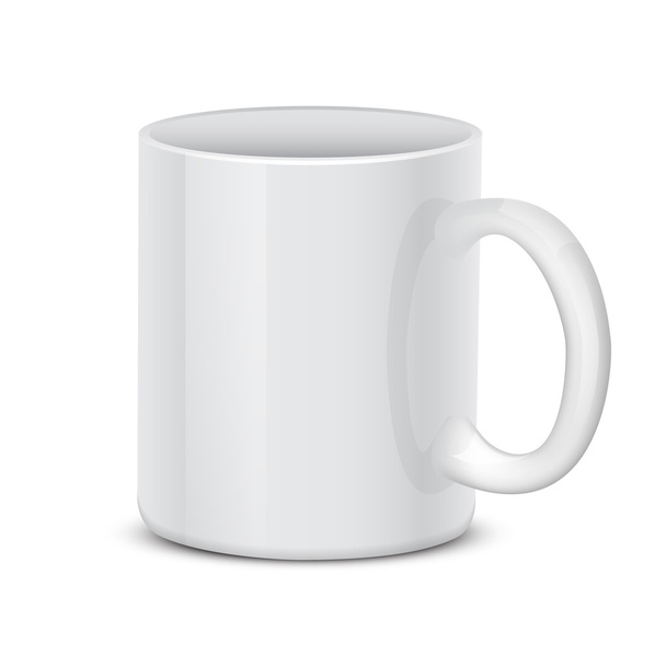 white cup isolated on a white background - Vector, Image