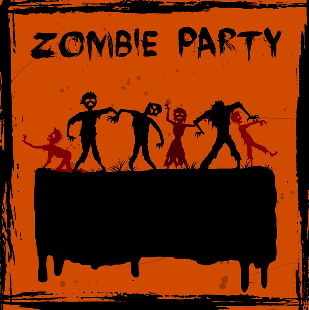Zombie strany pozadí - Vektor, obrázek
