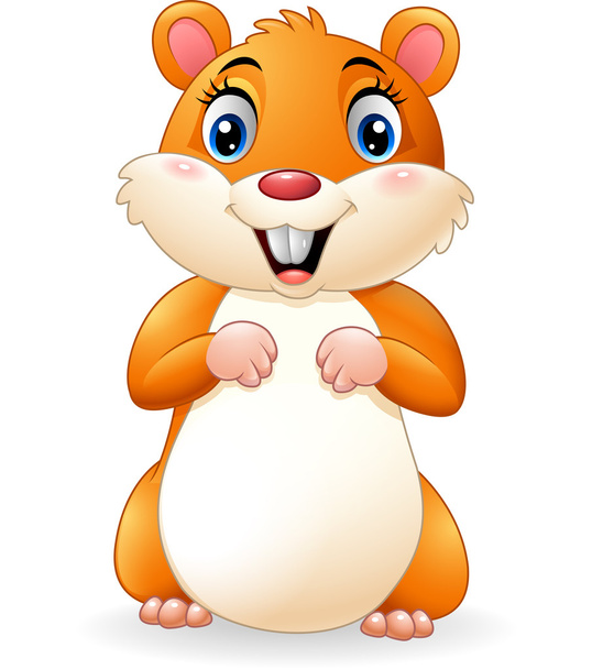 Hamster souriant dessin animé
 - Vecteur, image