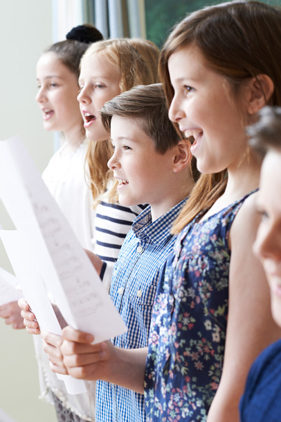 Group Of Children Enjoying Singing Group - Foto, imagen