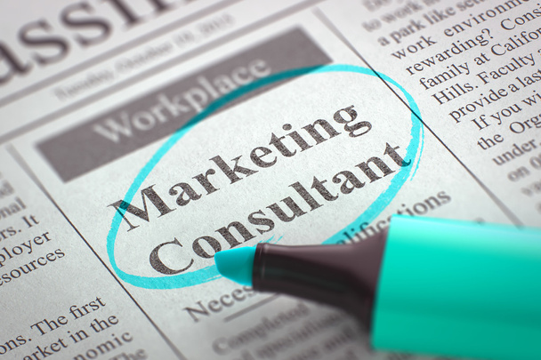 Marketing Consultant Job Vacancy. 3D Render. - Photo, Image