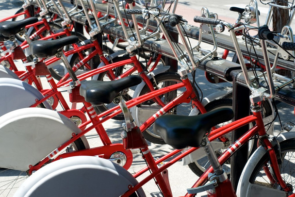 Kiralık bisikletler görünümü - Fotoğraf, Görsel