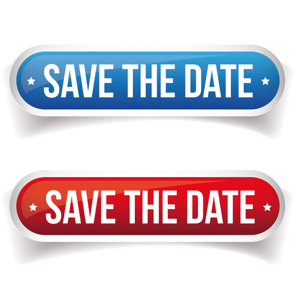 Save the Date vector button - Vector, Image