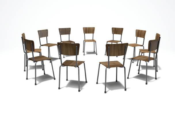 Cadeiras de terapia de grupo
 - Foto, Imagem
