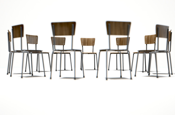 Groepstherapie stoelen - Foto, afbeelding