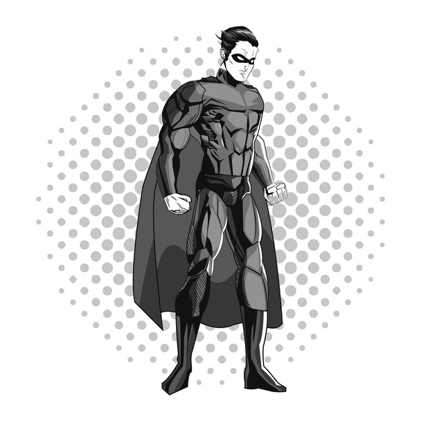 Supersankari mies sarjakuva suunnittelu
 - Vektori, kuva