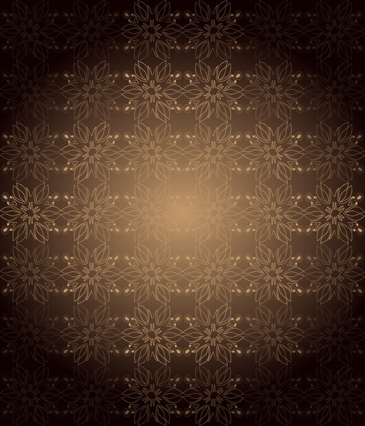Seamlessly Wallpaper with dark brown color tones.  - Vector, Image
