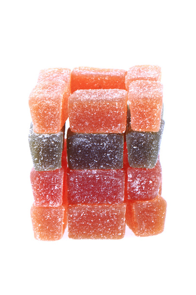 bonbons cubes de fruits isolés
 - Photo, image