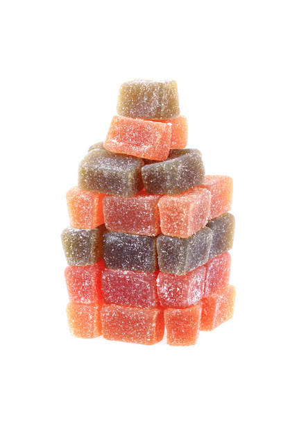 конфеты фрукты кубики изолированы
 - Фото, изображение