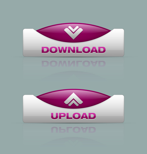 Download and upload buttons - Вектор,изображение