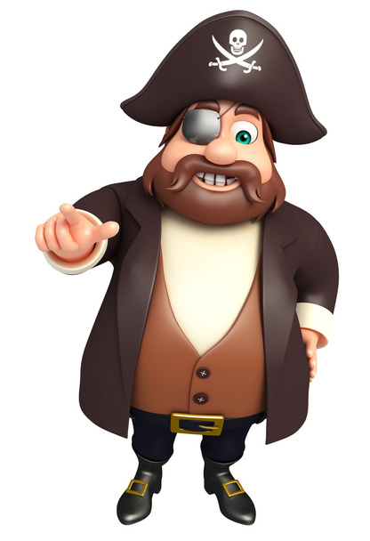 Pirate with Pointing pose - Foto, Imagen