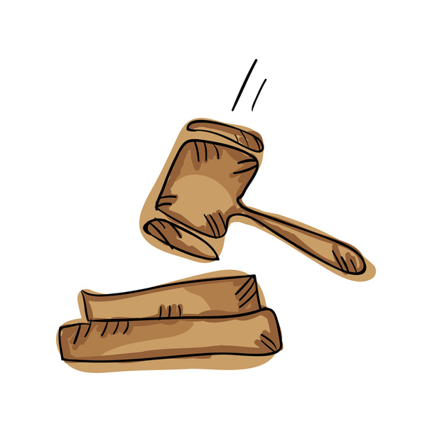 wet hamer symbool - Vector, afbeelding