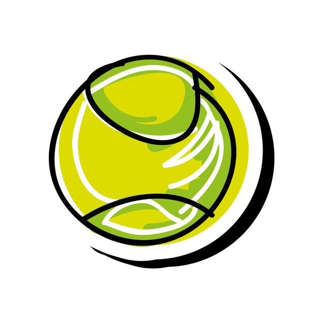 テニス スポーツ ボール - ベクター画像