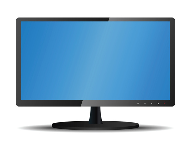 LCD-TV-Monitor. Abbildung auf weißem Hintergrund - Vektor, Bild