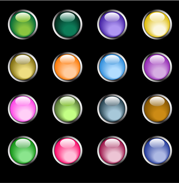 Glossy buttons - Vector, Image