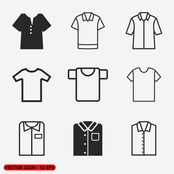 Conjunto de iconos de camiseta vectorial
. - Vector, imagen