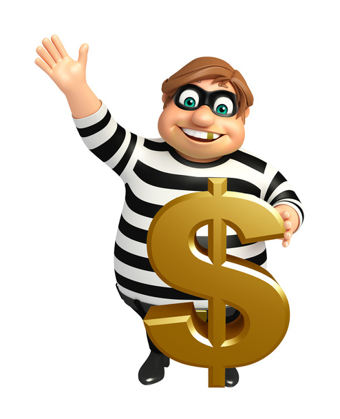 Ladrón con signo de dólar
 - Foto, Imagen