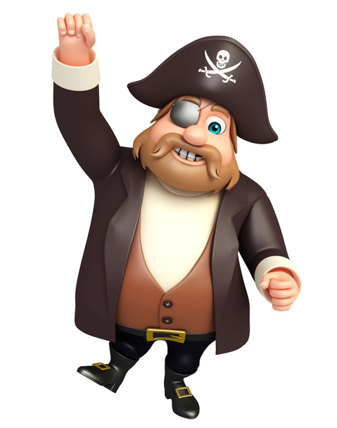 illustration of pirate - 写真・画像