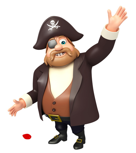 illustration of pirate - 写真・画像
