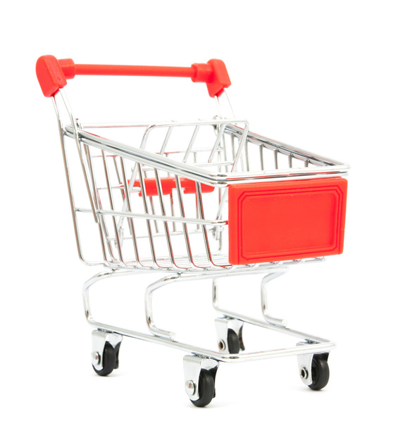 shopping cart isolated on white - Foto, Imagen