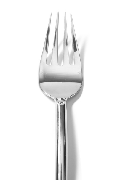 silver fork isolated - Φωτογραφία, εικόνα