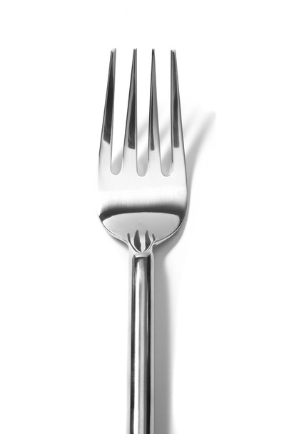 silver fork isolated - Foto, afbeelding