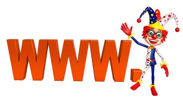 Клоун со знаком WWW
 - Фото, изображение