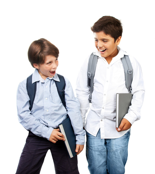 Two happy schoolboys - Φωτογραφία, εικόνα