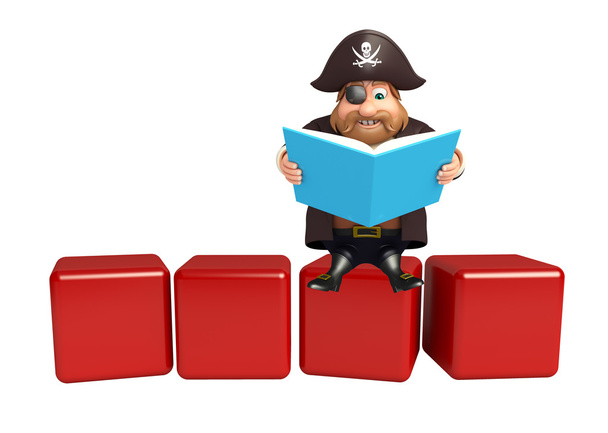 Pirate with  Level & book - Photo, Image