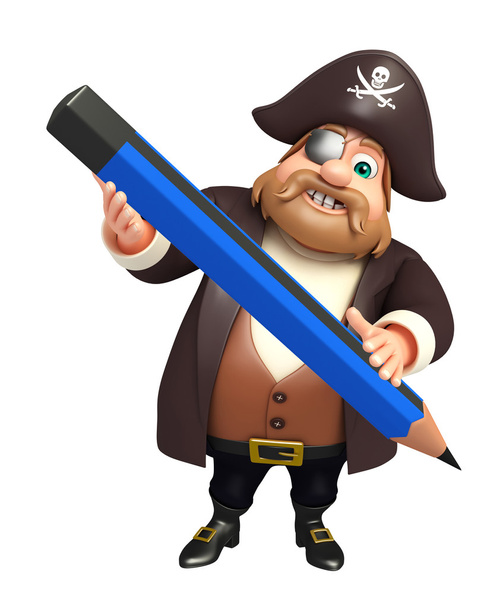 Pirat mit Bleistift - Foto, Bild