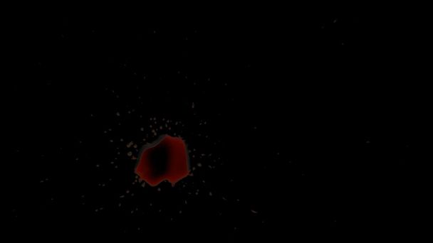 赤い血液スプラッタ スプラッシュ分離アルファ チャネル - 写真・画像