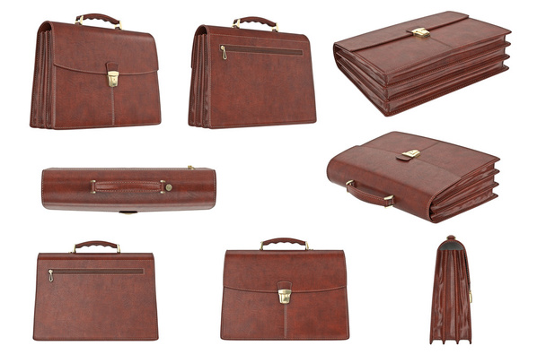 Briefcase classic brown set - Foto, Bild