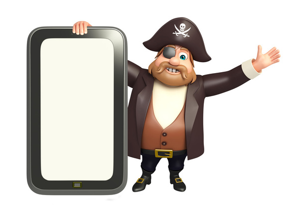 Pirata com celular
 - Foto, Imagem