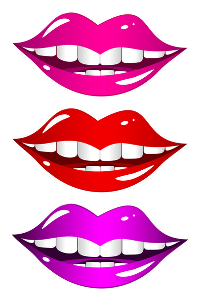Mouth laughs. Set - Vector, afbeelding