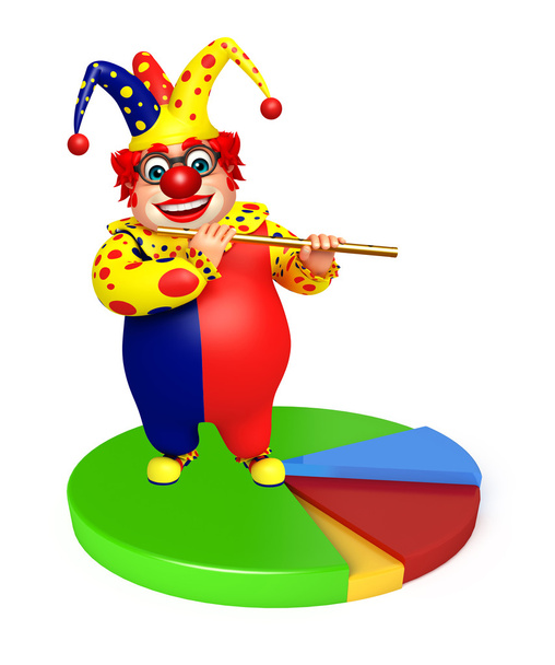 Clown met cirkel teken & fluit - Foto, afbeelding