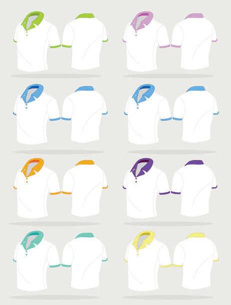 Camisas pólo tom branco e cor de fita
 - Foto, Imagem