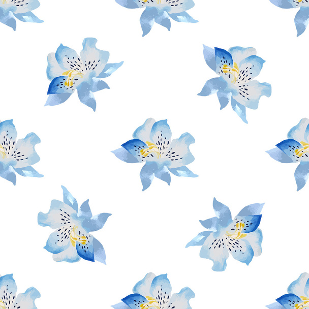 Watercolor floral seamless pattern. - Vecteur, image