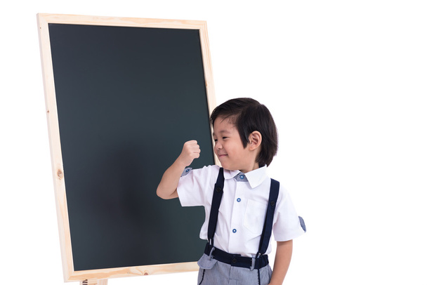 Inteligentny chłopiec azjatyckich na białym tle - Zdjęcie, obraz