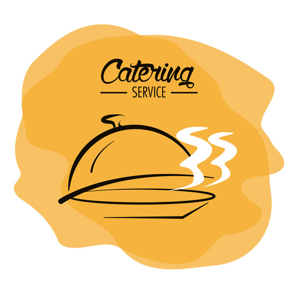 Catering service restaurant en menu ontwerp - Vector, afbeelding