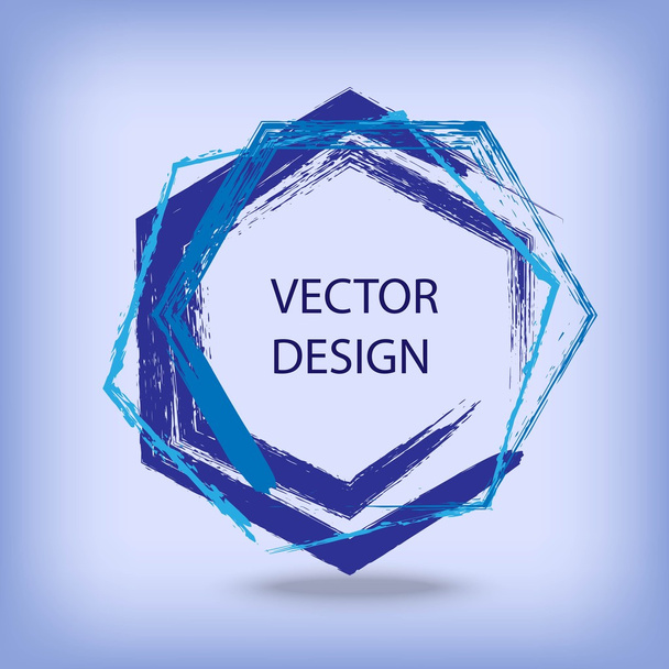 Hand drawn hexagon shapes - Vector, afbeelding