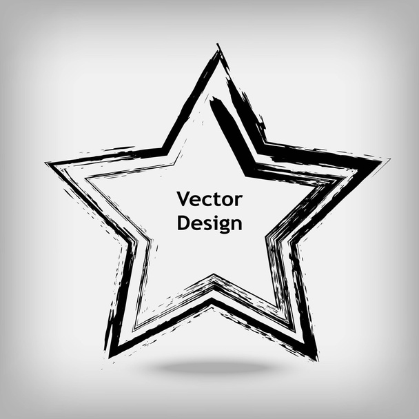 Hand drawn shape of star - Vektör, Görsel
