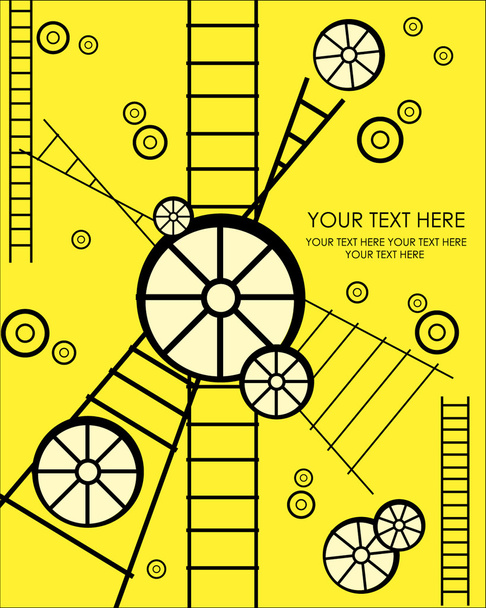 時間の車輪のカード - ベクター画像