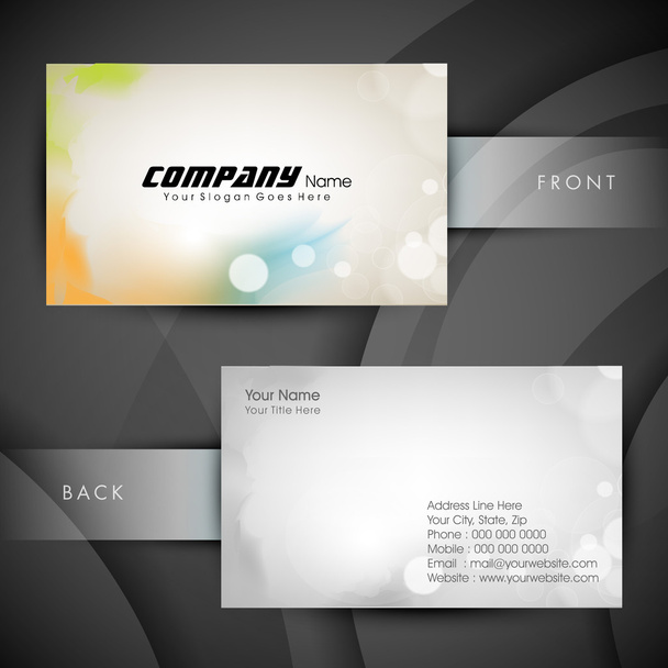 Abstract professional and designer business card template or vis - Vetor, Imagem