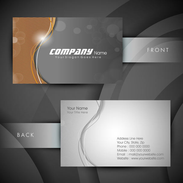 Abstract professional and designer business card template or vis - Διάνυσμα, εικόνα
